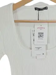 Vorschaubild 6 von Damen Body Langarm Rippstrick Weiß Gr. S NEU mit Etikett