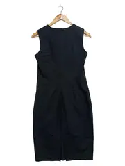 Vorschaubild 2 von Damen Etuikleid Business Kleid Gr. 34/XS Schwarz Baumwolle