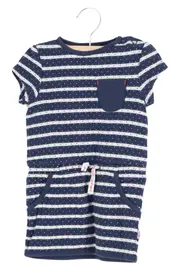 Vorschaubild 1 von Kinder Freizeitkleid Gr. 98 Blau Gestreift Punkte Klassisch Nautisch