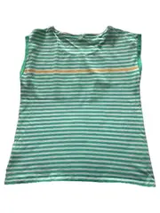 Vorschaubild 2 von Damen T-Shirt Gr. S gestreift grün weiß maritim Baumwolle