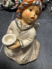 Vorschaubild 2 von Weihnacht Engel Kerzenhalter Porzellan Figur singend 15cm