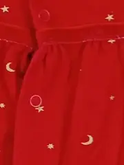 Vorschaubild 3 von Kinder Freizeitkleid Mädchen Gr. 68 Rot Sterne Mond Muster