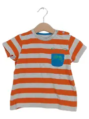 Vorschaubild 1 von Baby T-Shirt Gr. 80 Orange Grau Gestreift Käfer Motiv