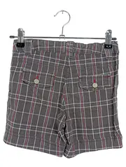 Vorschaubild 2 von Kinder Shorts Gr. 122 Grau Kariert Casual Baumwolle