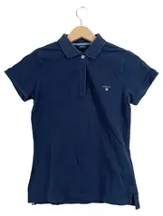 Vorschaubild 2 von Damen Poloshirt Blau Gr. L 40 Baumwolle Klassisch Logo