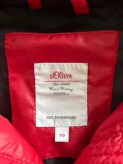 Vorschaubild 3 von Mädchen Steppweste Kapuze Rot Gr. 110 Weste Kinder