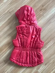 Vorschaubild 2 von Mädchen Steppweste Kapuze Rot Gr. 110 Weste Kinder