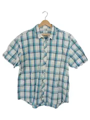 Vorschaubild 1 von Herren Freizeithemd Kurzarm Kariert Blau Gr. XXL