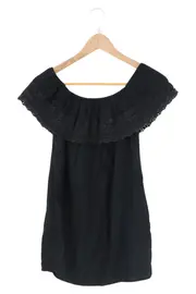 Vorschaubild 1 von Damen Freizeitkleid Schwarz Gr. 34;XS Viskose Off-Shoulder