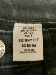 Vorschaubild 3 von Kinder Jeans Slim Fit Skinny Grau Gr. 128 Stretch Denim