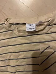 Vorschaubild 4 von Kinder Langarmshirt Baumwolle Gestreift Beige Gr. 92 Alltag