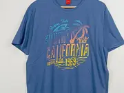 Vorschaubild 2 von Herren T-Shirt Grafik Print Blau Gr. XL 100% Wolle