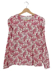 Vorschaubild 1 von Damen Pullover Langarmshirt Mehrfarbig Florales Muster Gr. 36 S Viskose
