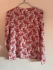 Vorschaubild 3 von Damen Pullover Langarmshirt Mehrfarbig Florales Muster Gr. 36 S Viskose