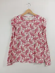Vorschaubild 2 von Damen Pullover Langarmshirt Mehrfarbig Florales Muster Gr. 36 S Viskose