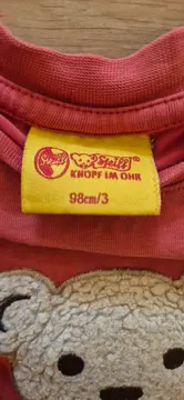 Vorschaubild 4 von Kinder T-Shirt Rot Gr. 98 Teddybär Applikation Baumwolle Casual