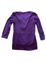 Vorschaubild 2 von Damen Bluse Lila Gr. 34 Wickeloptik 3/4-Arm Viskose Modern