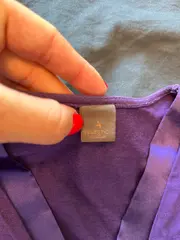 Vorschaubild 9 von Damen Bluse Lila Gr. 34 Wickeloptik 3/4-Arm Viskose Modern