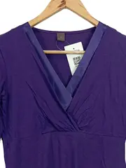 Vorschaubild 5 von Damen Bluse Lila Gr. 34 Wickeloptik 3/4-Arm Viskose Modern