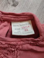 Vorschaubild 4 von Baby Mädchen Langarmshirt Gr. 80 Orange Häkeldetail Baumwolle Casual