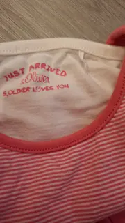 Vorschaubild 8 von Langarmshirt Mädchen Gr. 68 Pink Weiß Baumwolle Rüschen Gestreift