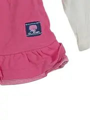 Vorschaubild 4 von Langarmshirt Mädchen Gr. 68 Pink Weiß Baumwolle Rüschen Gestreift