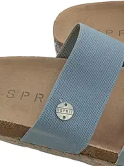 Vorschaubild 3 von Damen Pantoletten Sandalen Korkfußbett Blau Gr. 36 Sommer