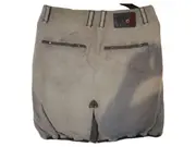 Vorschaubild 2 von Damen Rock Minirock Grau Gr. S Baumwolle Casual Reißverschluss