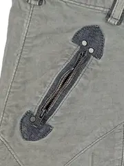 Vorschaubild 3 von Damen Rock Minirock Grau Gr. S Baumwolle Casual Reißverschluss