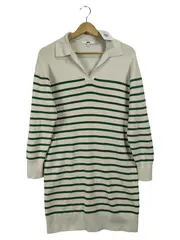 Vorschaubild 1 von Strickkleid Damen Gr. S Beige Grün Gestreift Maritim Baumwolle