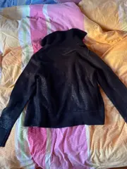 Vorschaubild 4 von Damen Strickjacke Gr. 36 S Schwarz Asymmetrisch Reißverschluss