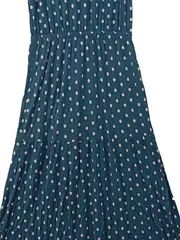 Vorschaubild 4 von Sommerkleid Damen Petrol Punkte Maxi Viskose Gr. 38/M