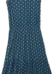 Vorschaubild 3 von Sommerkleid Damen Petrol Punkte Maxi Viskose Gr. 38/M