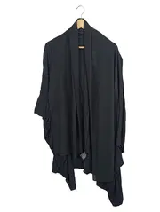 Vorschaubild 1 von Businesskleid Damen Gr. 36/S Schwarz Modern Langarm Viskose Asymmetrisch