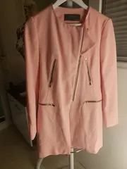 Vorschaubild 1 von Damen Blazer Basic Jacke Rosa Gr. S Casual Reißverschluss