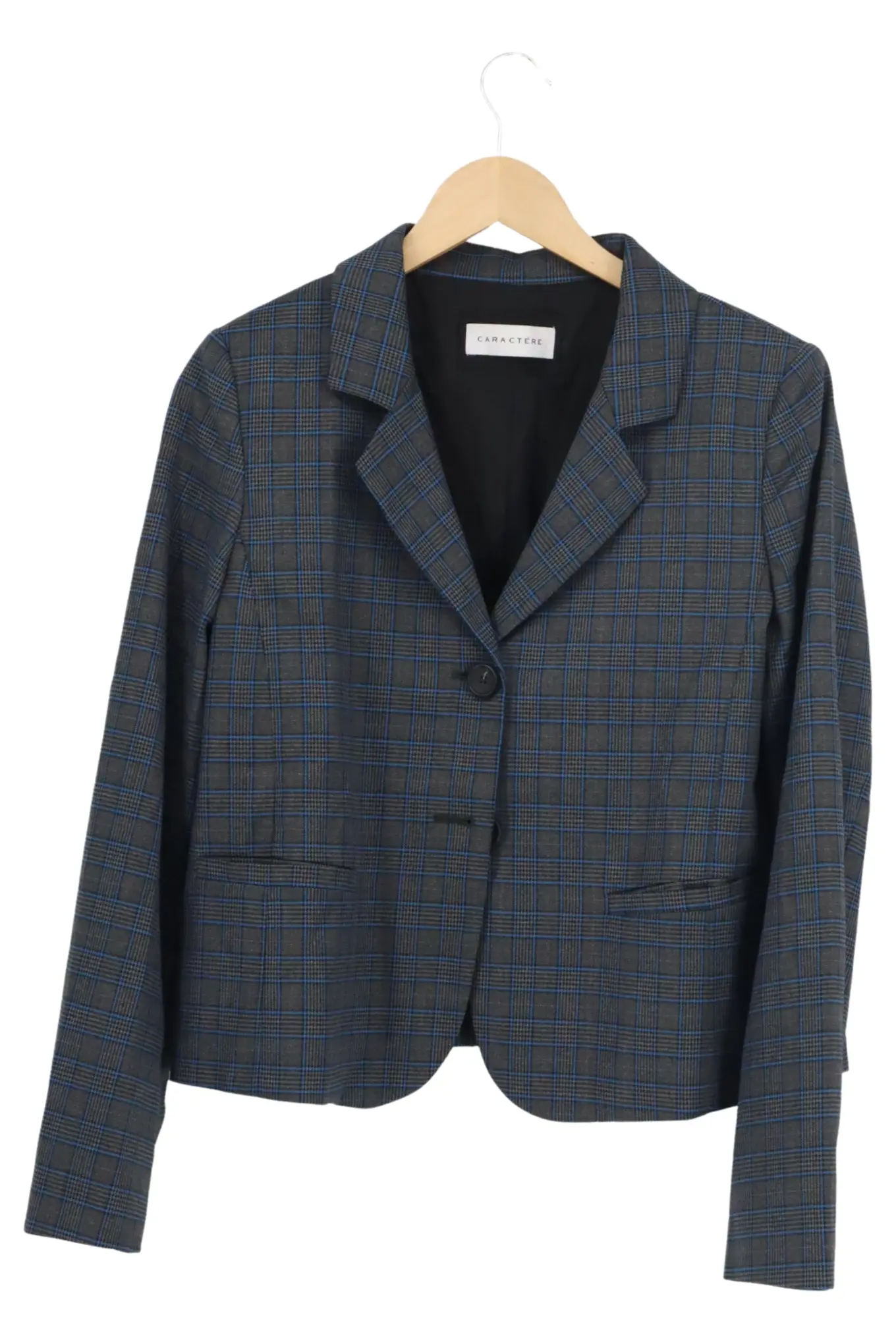 CARACTÈRE Damen Blazer Gr. 40/L Kariert Business Elegant Mehrfarbig