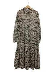 Vorschaubild 1 von Blusenkleid Damen Gr. M Leopardenmuster Animal-Print Midi