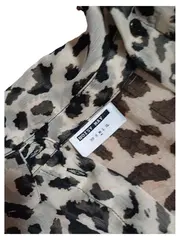 Vorschaubild 2 von Blusenkleid Damen Gr. M Leopardenmuster Animal-Print Midi