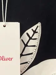 Vorschaubild 4 von Damen T-Shirt Blumenmuster Gr. 34/XS Casual Schwarz