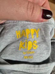 Vorschaubild 4 von Happy Kids Baby Body Langarm Gr. 86/92 Grau Tiermotiv Baumwolle