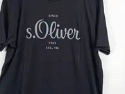 Vorschaubild 2 von Herren T-Shirt Schwarz Gr. XL Casual Logo-Print Baumwolle