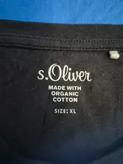 Vorschaubild 3 von Herren T-Shirt Schwarz Gr. XL Casual Logo-Print Baumwolle