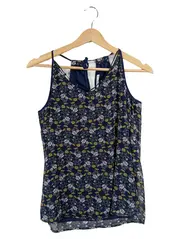 Vorschaubild 1 von EDC Damen Top Blumenmuster Blau Gr. 38/M Feminin