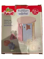 Vorschaubild 1 von Playland Sortierwürfel Holz Steckspiel Baby Motorik ab 12 Monate Mehrfarbig