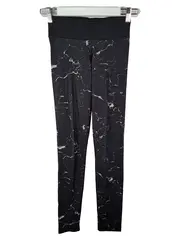 Vorschaubild 1 von Damen Leggings Climalite Marmormuster Schwarz Größe XS