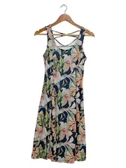 Vorschaubild 1 von Sommerkleid Damen Gr. 34 XS Blumen Tropical Trägerkleid