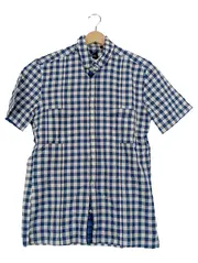 Vorschaubild 1 von Herren Freizeithemd Karo Kurzarm Blau Gr. 48/M Slim Fit