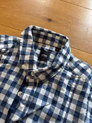 Vorschaubild 3 von Herren Freizeithemd Karo Kurzarm Blau Gr. 48/M Slim Fit