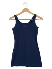 Vorschaubild 1 von Damen Unterhemd Tank Top Blau Basic Gr. 34 Baumwolle