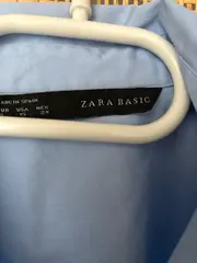 Vorschaubild 3 von Hemdbluse Damen Basic Blau Gr. 32/XXS Langarm Baumwolle
